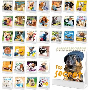 40 Pages Funny Desk Sign, 34 Different Fun and Flip-Over Messages plus 6 Erasable Blank Pages, Funny Desktop Flip Book for Office Gifts Desk Accessories (Animal Design)