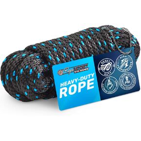 Rope Ratchet 1/2 Tie Down Cord, Polyester Braided Utility Rope 50 ft, Green in Kuwait