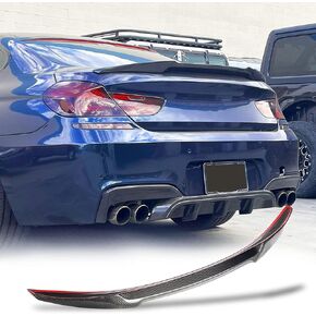 MCARCAR KIT Trunk Spoiler Fits for BMW 6 Series F06 F13 640i 650i M Sport M6 Gran Coupe 2Door Sedan 4Door 2012-2018 Rear Boot Lid Highkick Spoiler Wing Lip (Carbon Fiber) (Trunk Spoiler)