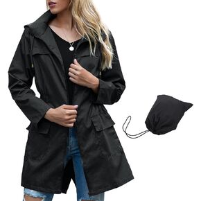 Zando Womens Rain Jackets for Women Waterproof Rain Coats for Women Active Packable Raincoat Windbreaker Jacket with Hood