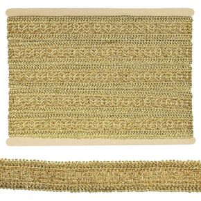 Long 10 Yard Wide 35mm/1.37inch Gold Lace Trim Decorated Cutout Lace Trim Craft Ribbon for DIY Craft Sewing Fabric, Crafts and Sewing（Gold）