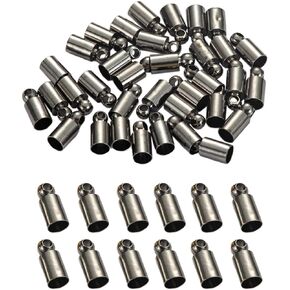 200 Pieces Round Cord End Caps with Loop Crimp Cap for String Suede Leather Cord Stopper DIY Necklace Bracelet Connectors Jewelry Findings Tassel Making (3 * 8mm,Gold) in Saudi Arabia