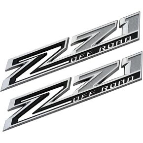 2pack 2019-2025 OEM Z71 Off Road Emblems Side Decals Badges Compatible with fits Silverado Offroad Parts 84632695 (All Black)