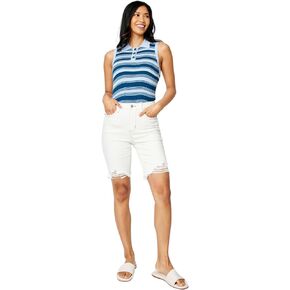 Judy Blue High Rise Tummy Control Cuffed Shorts in Purple