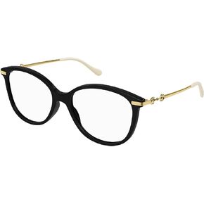 Gucci GG0967O 001 Eyeglasses Women's Black/Gold/Beige Full Rim Optical Frame