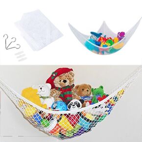 PayPie Toy Hammock, Storage Hammock Toy Organizer,Ultralight Large Storage Net for Teddy Bears, Balls, Toys, Linen Storage and Gear (1.4 * 1 * 1M)
