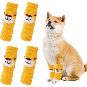 Pet Dog Elbow Protector with Elastic Knitted Warm Dog Hock Covers - Medium, 8-13 lbs