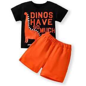 Colorful House Cartoon Outfit Set T-Shirt and Short for Little Kids