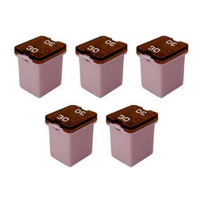 30 Amp J-Case Low Profile (Mini) Fuse 16mm for Pickup Trucks, Cars and SUVs (30A, 10 Pack)