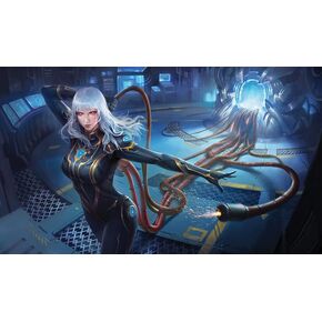 Fantasy North - Lilith - Programmed Emergence - TCG Playmat and Mouse Pad - 24 x 14 inches