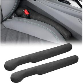 BESULEN Car Seat Gap Filler, 2 Pack Universal Console Side Organizer for Car SUV Truck, Fill The Gap Between Seat and Console Stop Things from Dropping, Seat Crevice Plug Drop Blocker (Black)