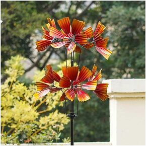 يارد جاردن الرياح الدوارة في الهواء الطلق - 82 بوصة منحوتات ودوارات الرياح المعدنية الحركية، ديكور حديقة الربيع وهدايا فريدة للنساء والأم ومحبي الحديقة والتدفئة لمنزل جديد وأعياد الميلاد in Kuwait