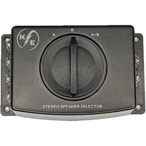 A/B A B A+B Stereo Speaker Selector Switch Switcher Combiner 2 Way Black Box