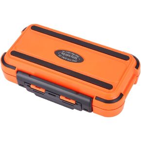 Fishing Box, 24 Slots Fishing Baits Storage Case Fishing Tackle Box Gear Equipment (Orange)