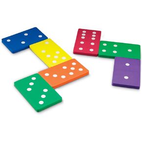 Learning Resources Jumbo Foam Dominoes, Jumbo Learning Dominoes, Foam Dominoes, Domino Games for Kids, Ages 5+