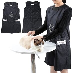 مريلة العناية بالحيوانات الأليفة مقاومة للماء مع جيوب من النايلون للحيوانات الأليفة ومضادة للكهرباء الساكنة وقابلة للتنفس ومآزر عمل احترافية لأخصائيي التجميل in Kuwait