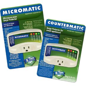 Two Electronic Voltage & Surge Protector Combo Micromatic for Microwaves and Countermatic for Kitchen Appliances