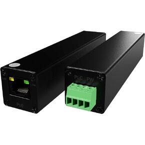 Mini Size 800m 2600ft PoE LAN Extender Over Twisted UTP kit BNC or Copper Wire – PoE Camera or Other Remote Ethernet Device Repeater Booster Bridge - Extended Temp Range - BNC to 2PIN adapters in Set
