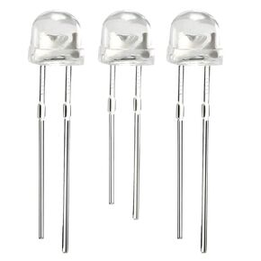 uxcell 1000pcs 5 Colors x 200 pcs 5mm Red Green Blue Yellow White LED Diode Light Clear Straw Hat 20mA Lighting Bulb Lamp Electronic Component Emitting Diode