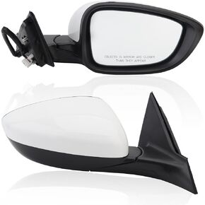 Passenger Side View Mirror Compatible with 2018 2019 2020 2021 2022 Honda Accord Sedan White Non Heated Without Signal Light 76208TVEH01