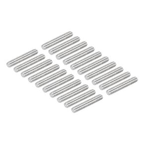 DMiotech 20 Pack M6 x 35mm Fully Threaded Rod 304 Stainless Steel Right Hand Threads Rod Bar Studs Clamps and U-Bolts