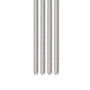 M8x1.25x200mm(DxPxL) Fully Threaded Rod - 4Pack - Good for Machinery - 304 Stainless Steel Right Hand Thread Rods Bar Studs - Silver