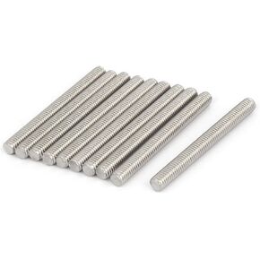 uxcell M6 x 60mm 304 Stainless Steel Fully Threaded Rod Bar Studs Hardware 10 Pcs