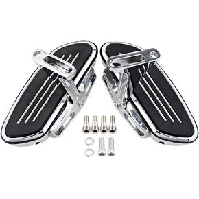 Chrome Streamliner Passenger Footboard Floor Board Mount Kit Compatible with 1993-2023 Harley Touring Electra Street Road King Glide