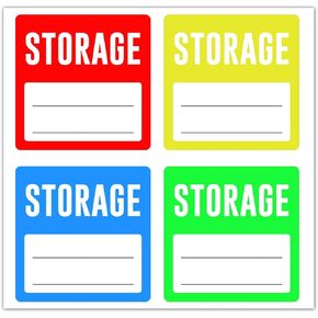 Storage Labels Stickers, Moving Labels for Moving Boxes (Red,Yellow,Blue,Green, 4 Labels per Sheet, 252 Labels Total)