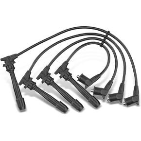 A-Premium Ignition Spark Plug Wires Set of 4 Compatible with Hyundai Accent 1997 2001 2002 2003 2004 2005 1.5L 1.6L DOHC