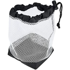 Golf Ball Bag, Nylon Mesh Drawstring Golf Pouch 36 Golf Balls Storage Holder Golf Accessory