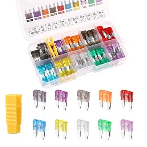 120 Pcs Mini Fuses Assortment Kit Blade-Type Mini Fuse Kit Replacement Fuses for Car Automotive RV Truck Motorcycle Boat (2A 3A 5A 7.5A 10A 15A 20A 25A 30A 35A)