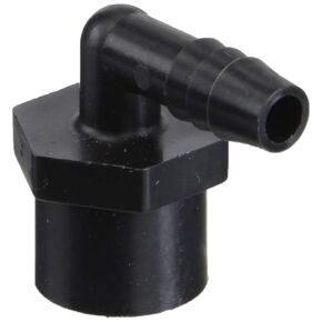 Parker Hannifin 370HB-6-6PP-pk5 Par-Barb Female Elbow Fitting, Polypropylene, 90 Degree Angle, 3/8" Hose Barb x 3/8" Female NPT, Black (Pack of 5) in Saudi Arabia