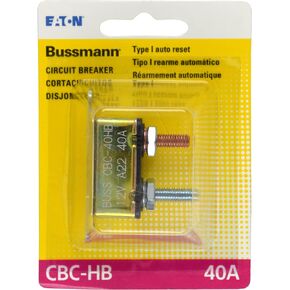 Bussmann (BP/CBC-40HB-RP) 40 Amp Type-I Stud Mount Circuit Breaker with Lengthwise Bracket
