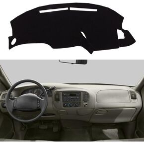 Dashboard Cover Dash Cover Mat Pad Carpet Custom Fit for Ford F150 F-150 1999 2000 2001 2002 2003 Accessories Anti-Skid Center Console Protector Cover Mat(Red Edge)