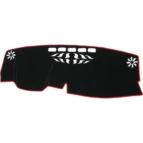 Dash Cover for Audi A3 2021-2023 / Center Console Dashboard Cover/Non-Slip/Polyester / 1 Pcs Black Red