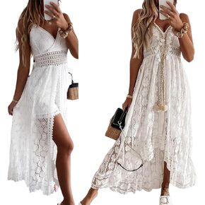 CUPSHE Women's Maxi Lace Dress with Jumpsuit (Size M)