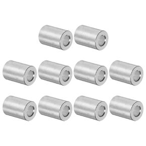 uxcell 10pcs Aluminum Spacer 5mm Bore 10mm OD, 16mm Length Screw Standoff Bushing Plain Finish Round Spacer for M5 Screws Bolts and Rods