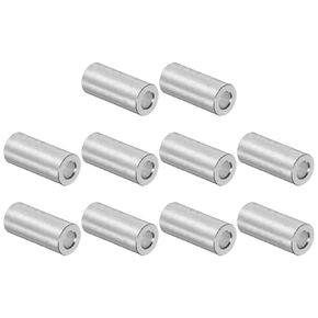 uxcell 10pcs Aluminum Spacer 5mm Bore 10mm OD, 28mm Length Screw Standoff Bushing Plain Finish Round Spacer for M5 Screws Bolts and Rods