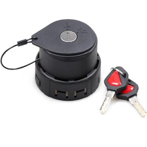 Fuel Locking Gas Cap Compatible with 2021 2022 2023 2024 New Ford Bronco 2/4 Door F150 Interior Accessories Lock Fuel Tank Filler Plug with 2 Keys, 1 Set Black