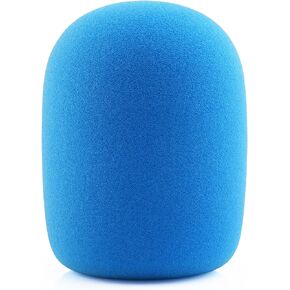 مرشح بوب LEFXMOPHY لـ Rode Podmic Procaster Pocaster NT1 NT1-A NT2-A NT-USB K2 NT1000 NT2000 غطاء إسفنجي بديل للزجاج الأمامي جراب Mic WS2 ميكروفون كاتم صوت شاشة الرياح باللون الأزرق السماوي