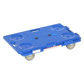 Vestil PCS-1626 Plastic Interlocking Dolly with Polypropylene Caster, 250 lbs Capacity, 16" Width x 26" Length x 6-1/2" Height , Deck Height