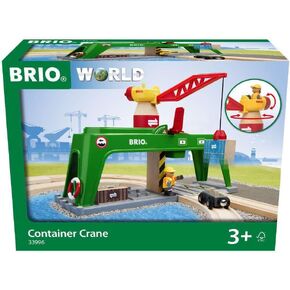 Brio Container Crane - Magnetic Hook Crane Toy | FSC-Certified Craftsmanship | Enhances Motor Skills | Perfect Addition to Brio Railway Set | Suitable for Children Aged 3+