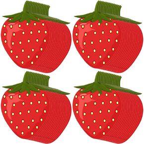 Lewtemi 60 Pcs 5.9 x 5.1 Inch Sweet Strawberry Decorations Strawberry Party Cutout Strawberry Centerpieces for Summer Fruit Theme Party Classroom Birthday DIY Supplies Baby Shower Party Favor