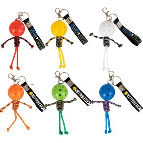 6Pcs Pickleball Handmade Keychains, Inspirational Gifts for Pickleball Lovers Women & Men, Cute Pickleball Ornament Accessories for Sports Bags, Unique Design in 6 Colors
