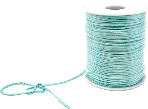 Evershine Rattail Satin Nylon Trim Cord Chinese Knot, Kumihimo, 2MM x 100 Yards. (Apple Green) in Saudi Arabia