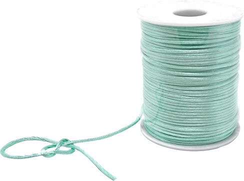 Evershine Rattail Satin Nylon Trim Cord Chinese Knot, Kumihimo, 2MM x 100 Yards. (Apple Green) in Saudi Arabia