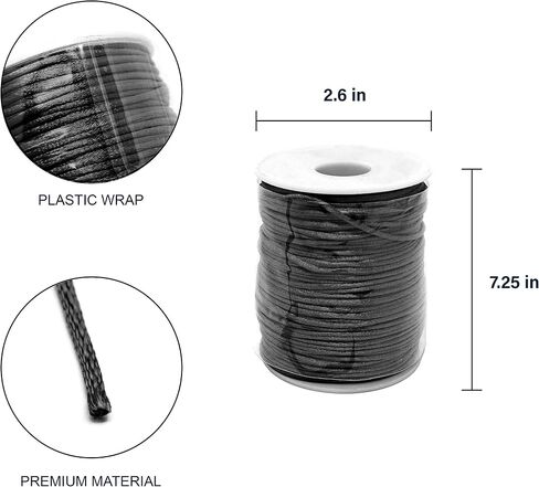 Evershine Rattail Satin Nylon Trim Cord Chinese Knot, Kumihimo, 2MM x 100 Yards. (Apple Green) in Saudi Arabia