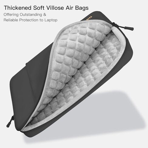 حقيبة كمبيوتر محمول واقية من أكياس الهواء Villose بزاوية 360 درجة لجهاز MacBook Pro M2/M1/Max A2779 A2442 مقاس 14 بوصة، وMacBook Air M2 A2681 مقاس 13 بوصة مع حافظة صلبة وحافظة مقاومة للماء مع جيب للملحقات، رمادي in Kuwait