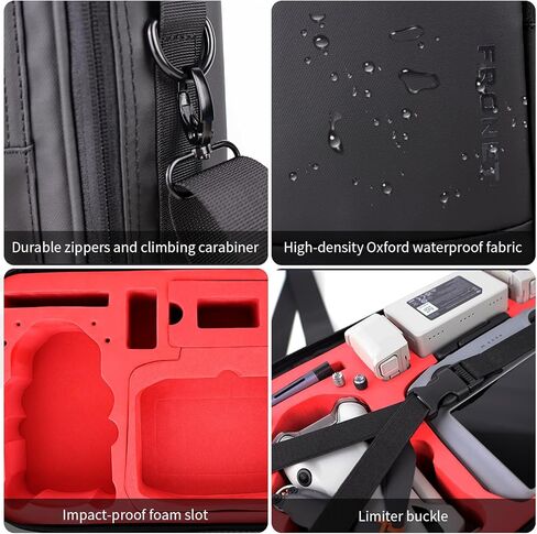 Mini 4 Pro Case, Carrying Case for DJI Mini 4 Pro, Mini 3/3 Pro Drone Fly More Combo Accessories Shoulder Bag Travel Storage Backpack Compatible with DJI RC 2/DJI RC/N1/N2 Remote Controller in Kuwait